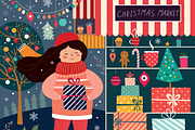 Vintage Christmas collection, a Decorative Illustration by MoleskoStudio (Thumbnail 5 of 11)