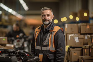 Warehouse supervisor with reflective, a Person Photo by Perpis