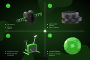 Fitness & Gym 3D Icons, an Object 3D Model by Azam Creative (Thumbnail 2 of 5)