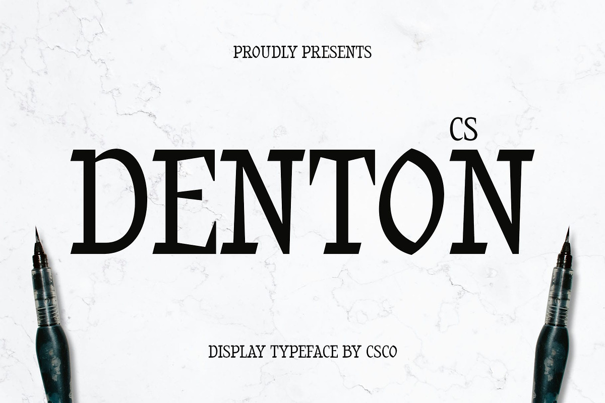 CS Denton – Flat Brush Font, a Serif Font by Craft Supply Co. (Photo 1 of 8)