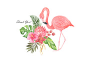Watercolor Pink Flamingo, an Illustration by OlDm_Shop (Thumbnail 6 of 6)