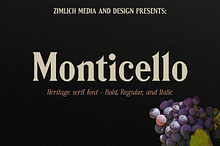 Monticello - Heritage Serif Typeface