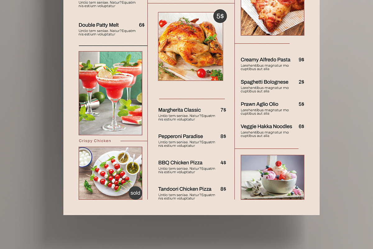 Delicious Food Menu Template, a Stationery Template by MightyDesign (Photo 3 of 8)