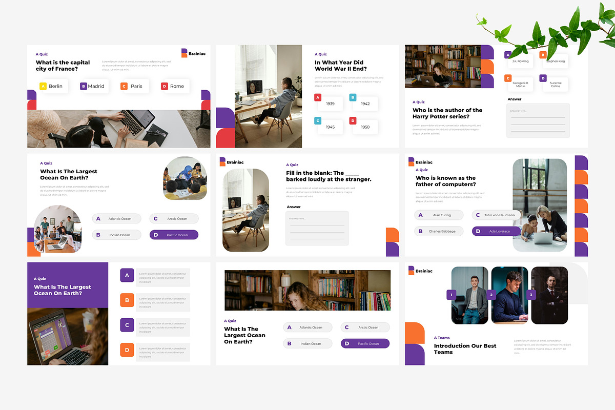 Modern Quiz Experience Presentation, a Presentation Template by Eklip Studio (Photo 3 of 6)
