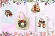 Cute Christmas Decor Cliparts Vol-2, a Seasonal Illustration by Ink Gallery (Thumbnail 5 of 9)