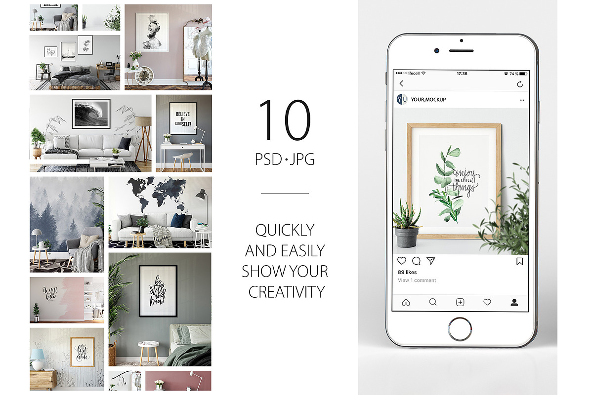 Frames & Walls Mockup Bundle - 5, a Print Template by Yuri-U (Photo 2 of 31)