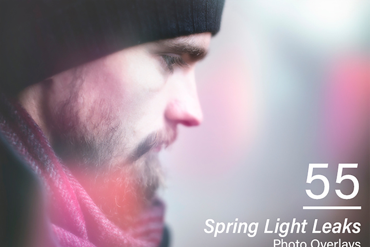 55 Spring Light Leaks Overlays