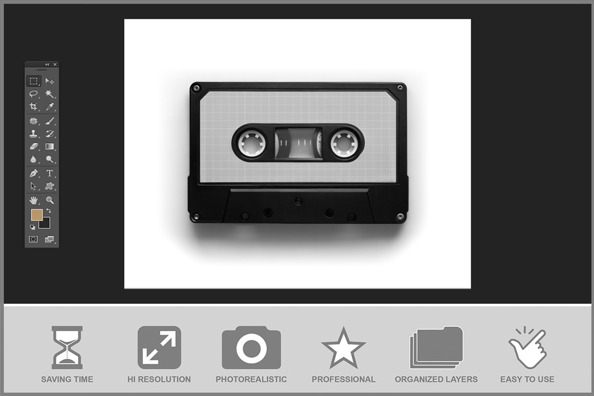 Mixtape Mockup, a Product Mockup by Bruno's Shop (Photo 2 of 3)