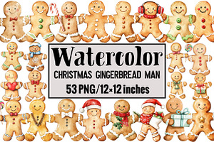 Christmas Gingerbread Man, an Illustration by Design Market