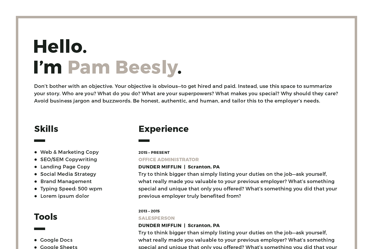 2 Page Resume Template / CV Template, a Resume Template by More Profesh (Photo 8 of 9)