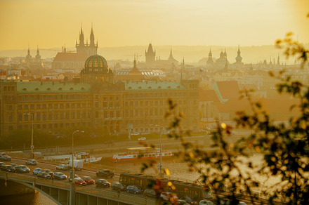 landscape panorama with church of our lady before tyn, an Architecture Photo by Alliance Images