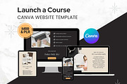 Launch a Course Canva Website, a Landing Page Template by Digital Content Mix (Thumbnail 1 of 6)