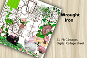 Digital  Kit - Wrought Iron, a Print Template by Kseniya-Omega (Thumbnail 1 of 2)