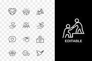World Kindness Day Outline Icons, an Outline Icon by Unique Design Team (Thumbnail 2 of 3)