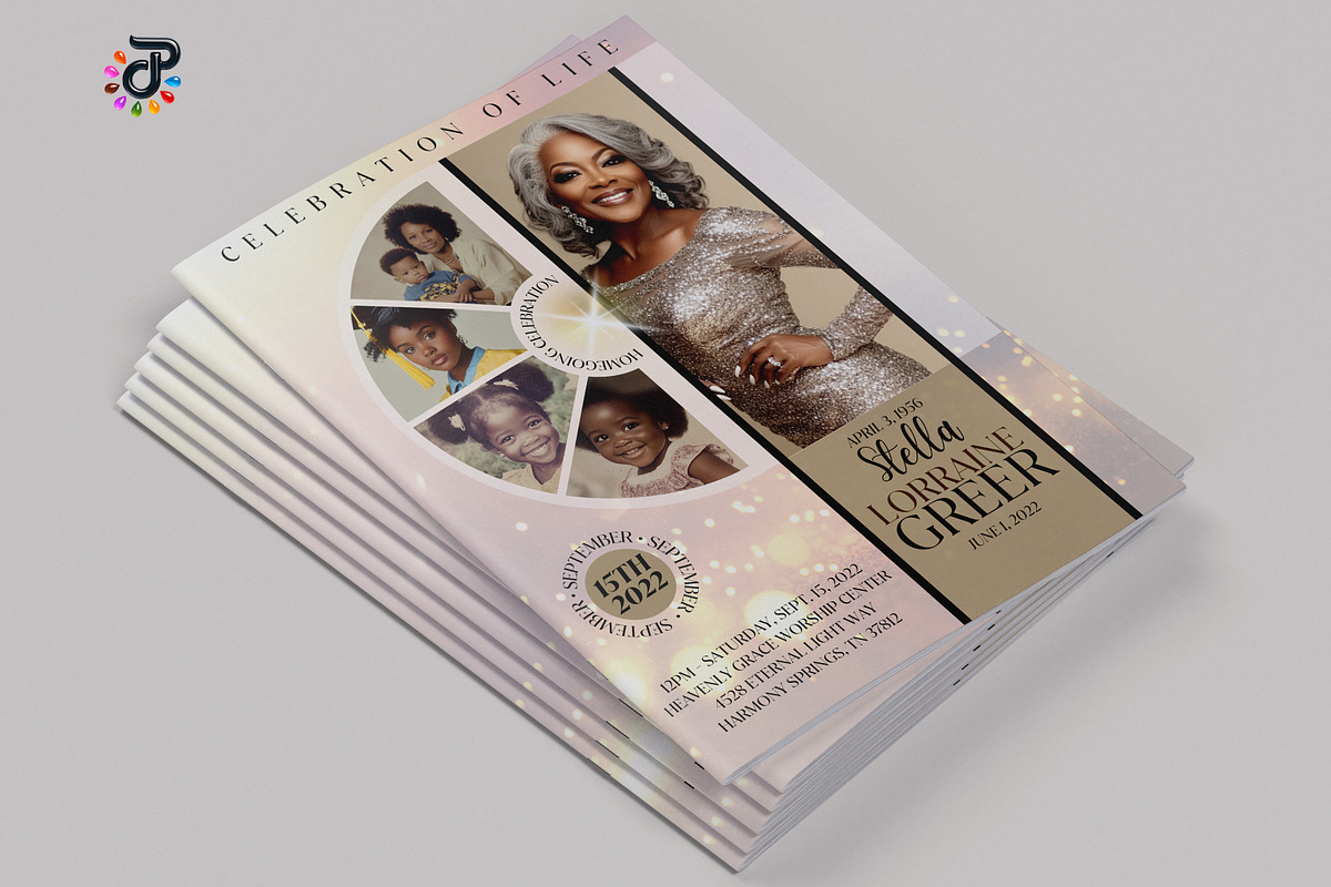 Elegant Canva Obituary Template, a Brochure Template by Protech Design ENT (Photo 3 of 9)