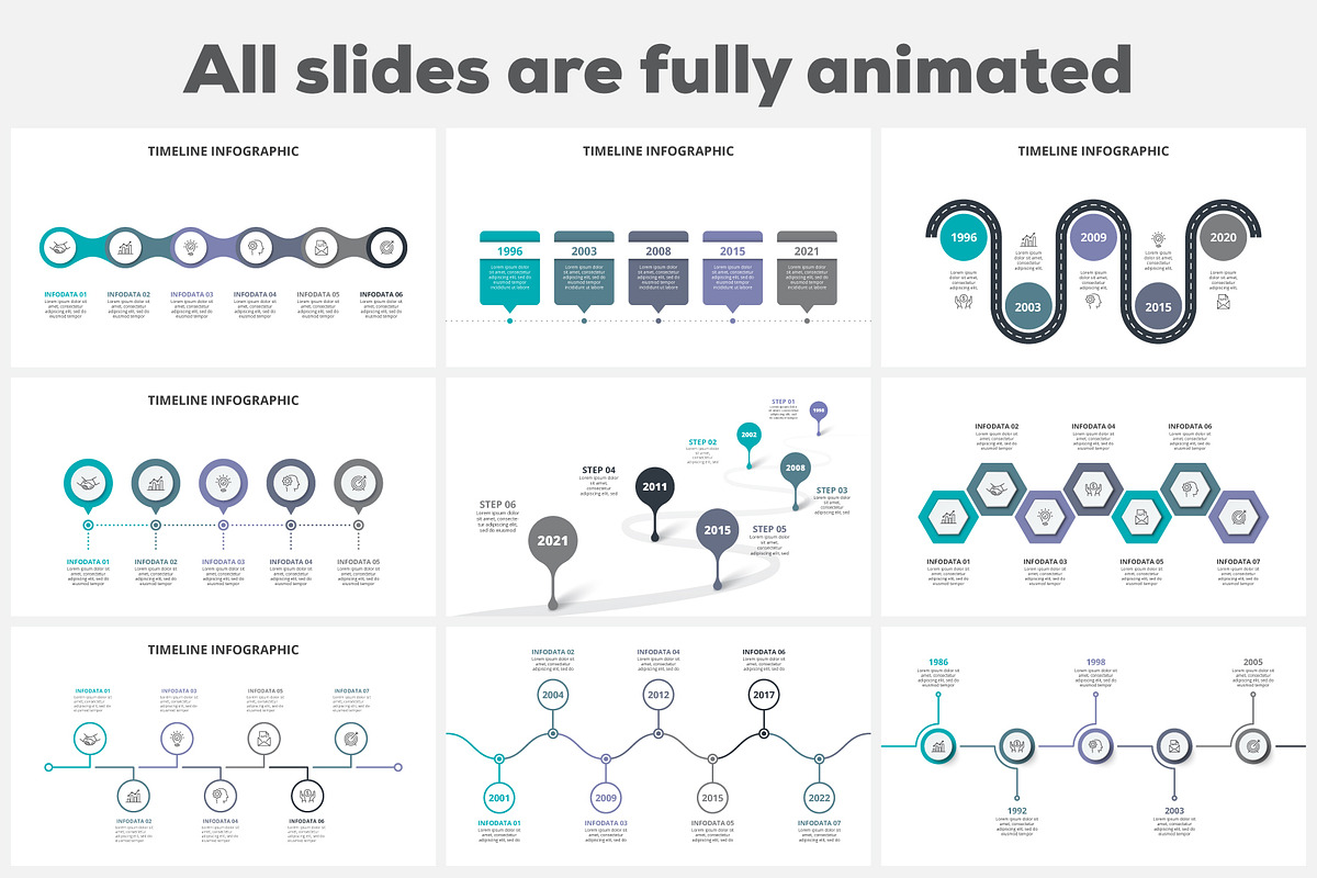 Timelines infographic presentations, a Presentation Template by Abert (Photo 4 of 7)