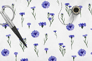 Wildflowers, stripes, checks bandle, a Pattern Graphic by Oksana Dovhopol Art (Thumbnail 14 of 23)