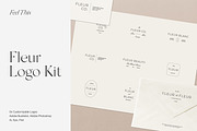 Fleur Minimal Logo Kit Ai Eps Psd, a Branding & Logo Template by Feel This (Thumbnail 1 of 13)