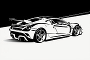 Fast Car Silhouette bundle, an Illustration by Designer_Momina (Thumbnail 9 of 9)