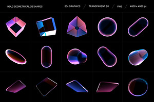 60 Geometrical 3D Illustrations