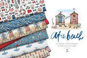 Vintage Beach Nautical Patterns, a Pattern Graphic by KaramfilaS (Thumbnail 1 of 19)