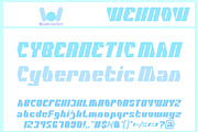 Cybernetic Man font, a Font by weknow (Thumbnail 1 of 8)