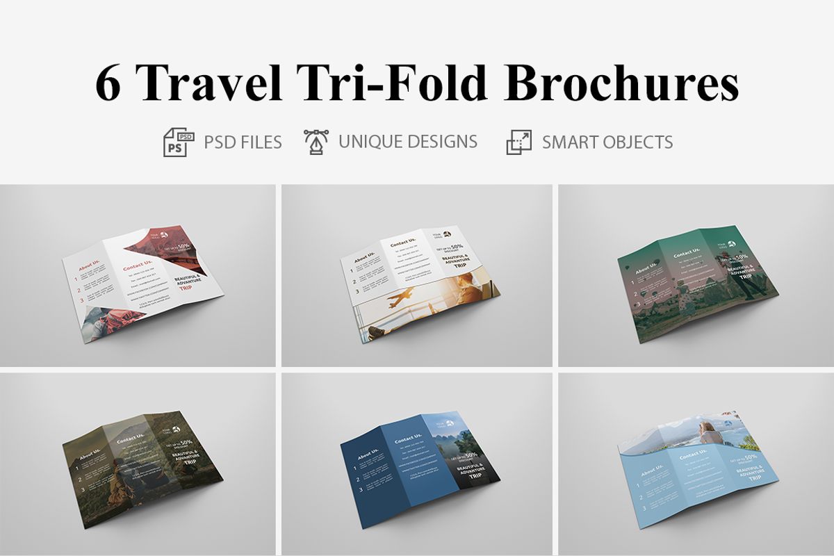 Travel Tri-fold Brochures, a Brochure Template by UNIK Agency (Photo 1 of 13)