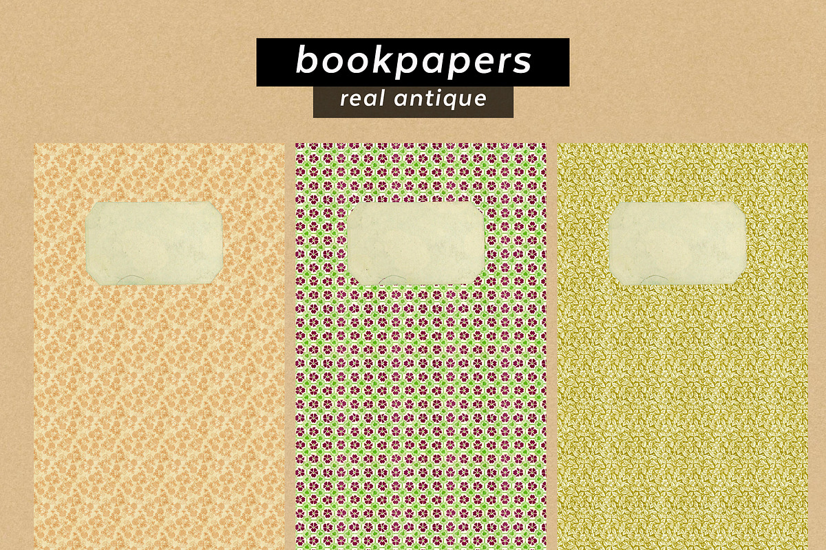 Antique Bookpaper Patterns, a Pattern Graphic by ISEEYOUPATTERN (Photo 5 of 5)