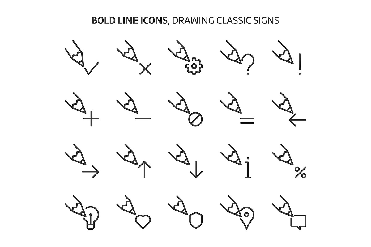 Bold Line Icons, an Outline Icon by Howcolour (Photo 49 of 151)