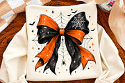 Halloween Coquette Bow PNG, a Seasonal Illustration by Libby Wishes (Thumbnail 2 of 3)