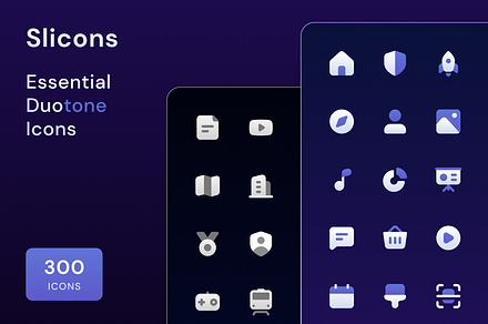 Slicons Essential Duotone Icons