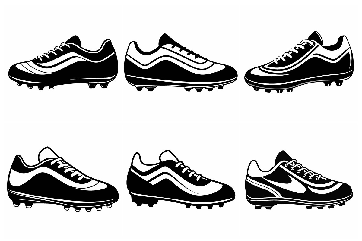 Classic soccer cleats illustrations, an Object Graphic by Billah Hub