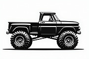 Big Wheel Truck Line Drawing, an Illustration by musafir_fashion (Thumbnail 6 of 9)