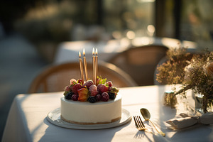 Delicious cheesecake decorated with strawberries, blackberries,, a Photo by Studio ANNA