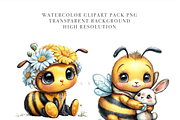 100 Cute Baby Bee PNG Cliparts, an Animal Illustration by Pati Charm Studio (Thumbnail 6 of 9)