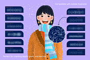 Hygge Shader 24 Illustrator Brushes, a Brush Add-On by IuliiaSavko (Thumbnail 2 of 7)