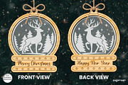 Christmas Snowglobe Ornaments SVG, a Decorative Illustration by svgocean (Thumbnail 3 of 13)