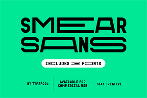 Smear Sans - Stretch font, a Sans Serif Font by Typefool's Shop