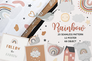 Rainbow poster pattern bundle