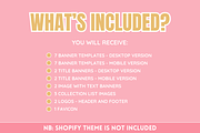 Cute Rose Gold Shop Banner Templates, a Shopify Template by SunshineStudioBoutique (Thumbnail 2 of 9)