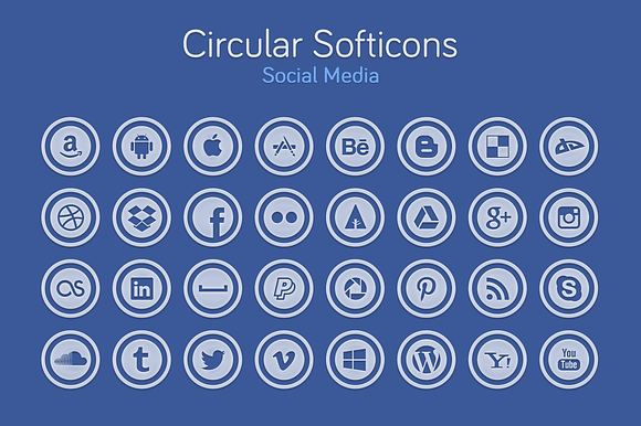 Circular Softicons Social Media