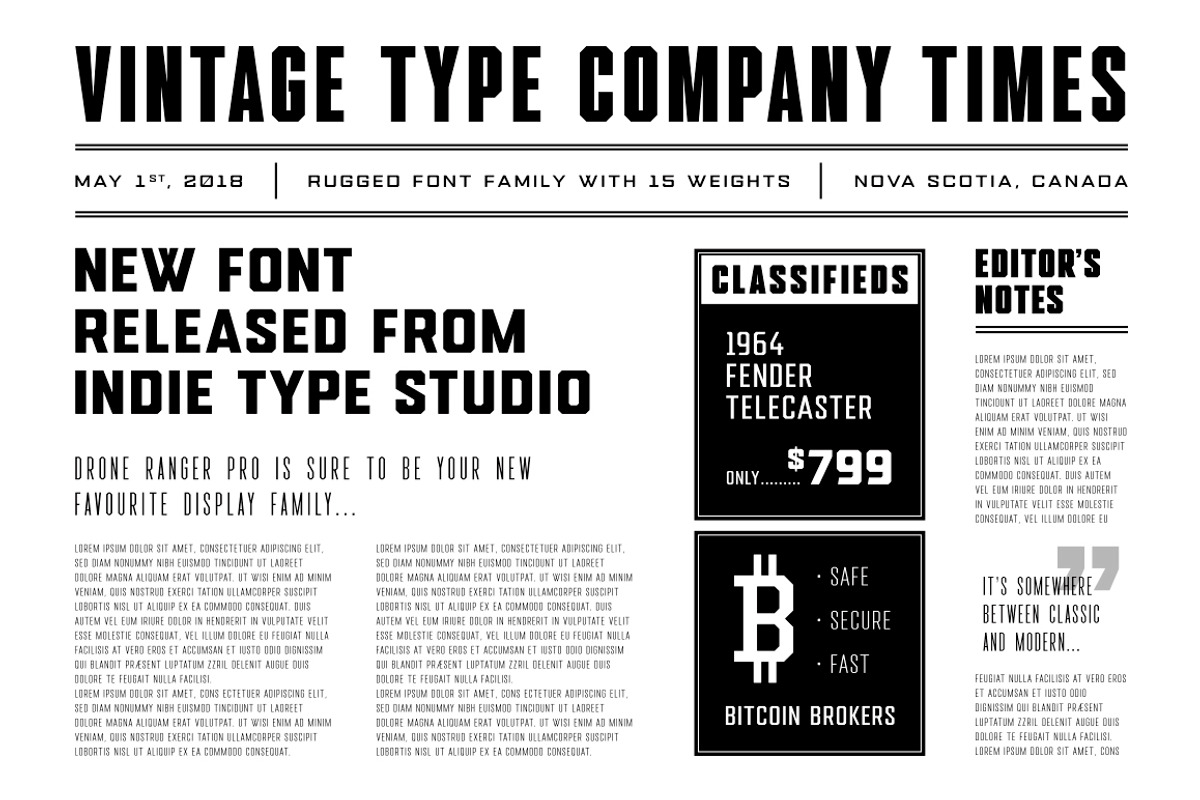Drone Ranger PRO Font Family preview 2