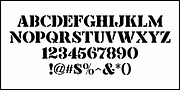 Eutaw Stencil JNL, a Font by Jeff Levine Fonts (Thumbnail 3 of 5)