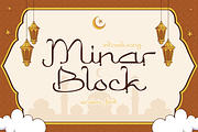 Minar Block - Arabic Font, a Font by PutraCetol Studio (Thumbnail 1 of 5)