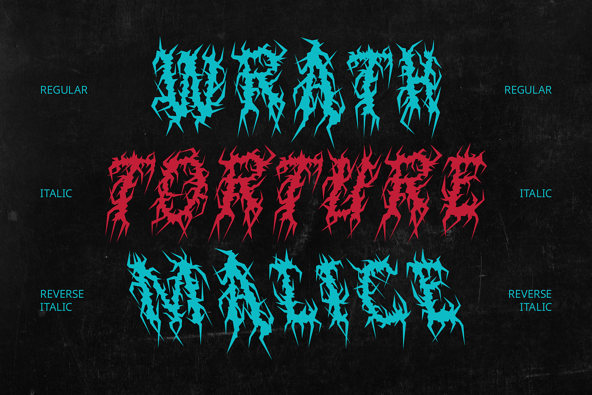 CS Scream – Black Metal Font, a Blackletter Font by Craft Supply Co. (Photo 6 of 8)