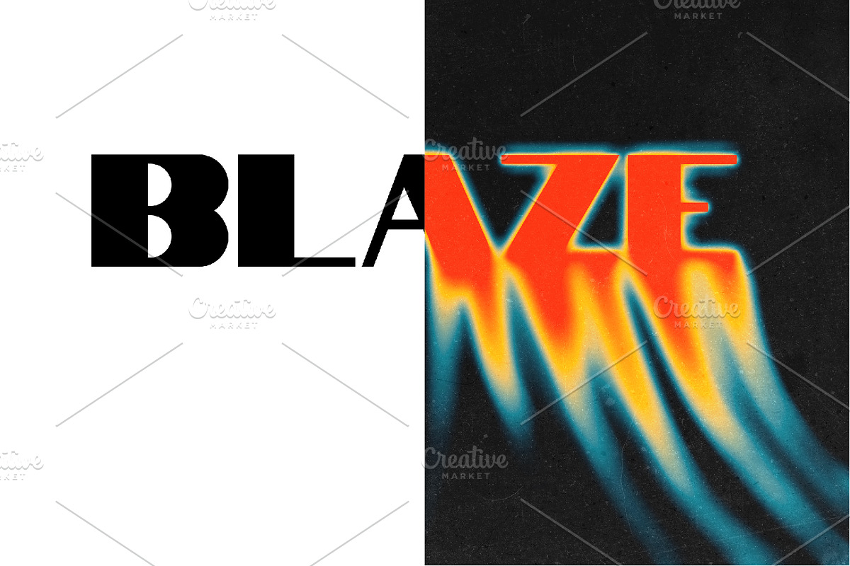 Blaze Text Effect, a Layer Style Add-On by alexdndz (Photo 2 of 2)