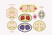 SENTIMENTAL Vintage Floral Logo Set, an Object Graphic by Artflorara (Thumbnail 6 of 13)