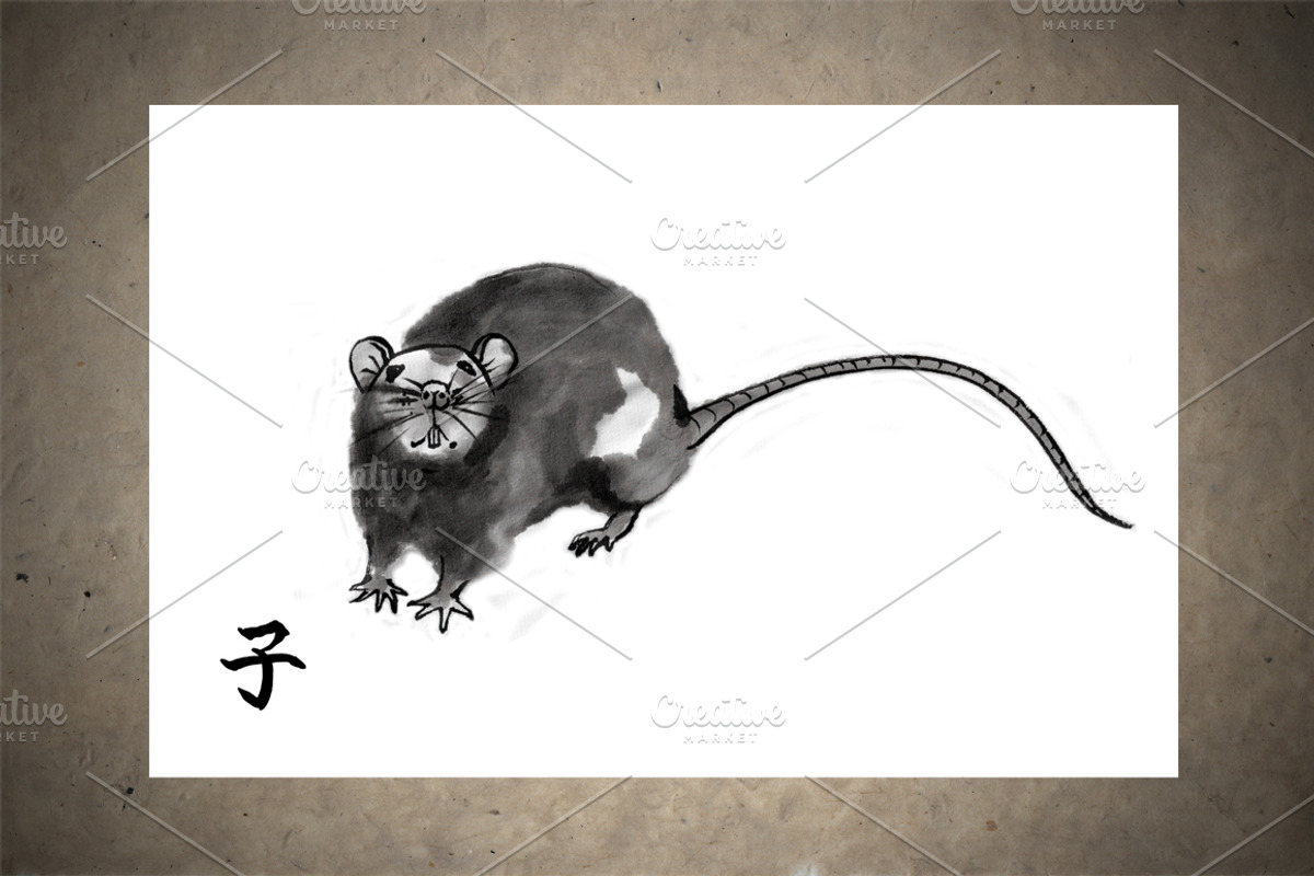 Rats Sumi-e, an Animal Illustration by StabuLaRasa illustration (Photo 3 of 18)