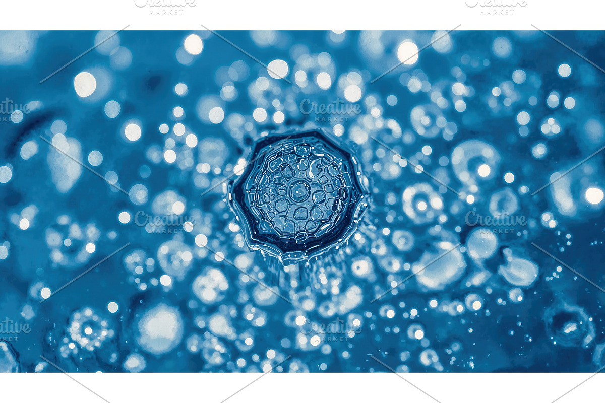 Close-up of a frozen water crystal, an Illustration by tilialucida
