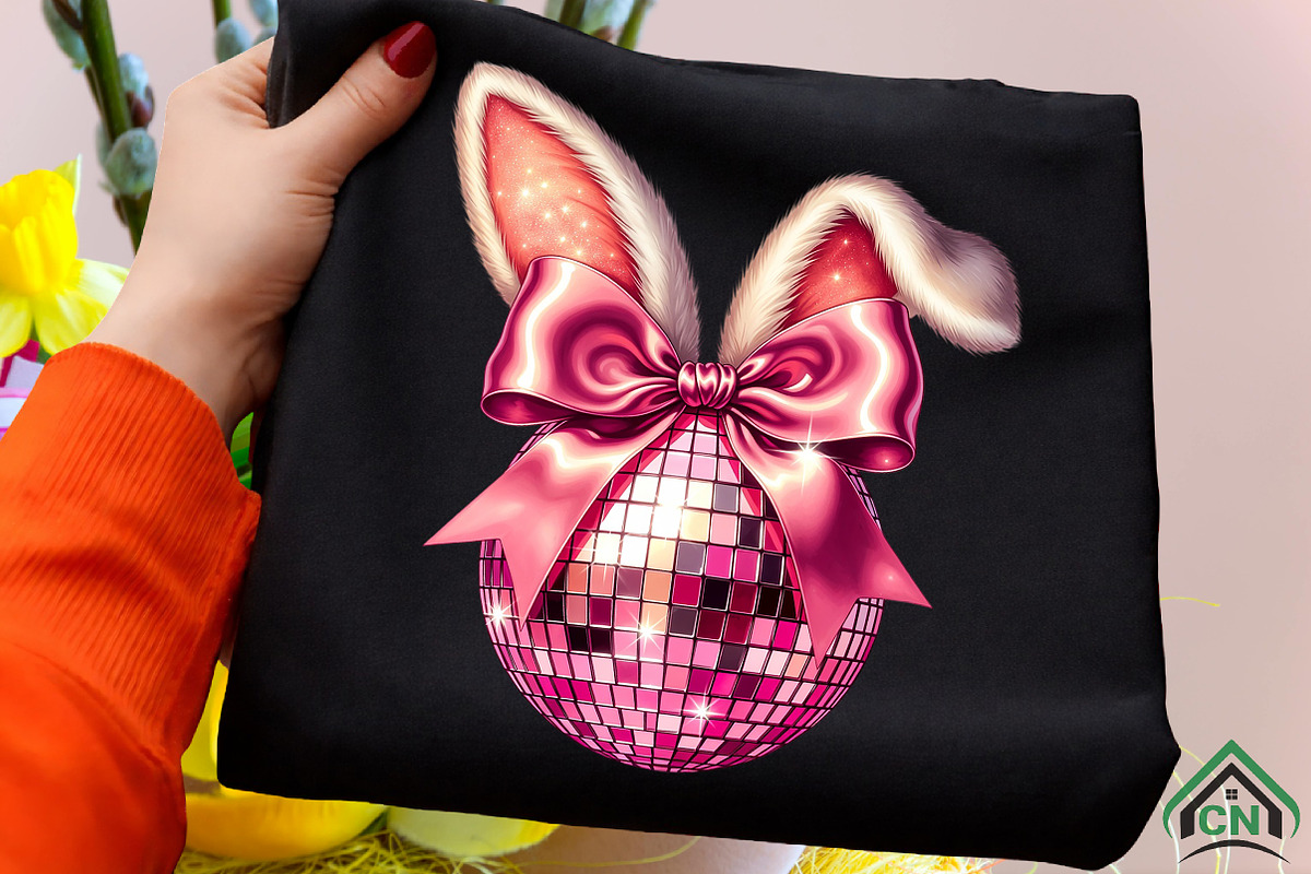 Disco Ball Easter Bunny PNG, an Illustration by Craft Nest (Photo 5 of 6)